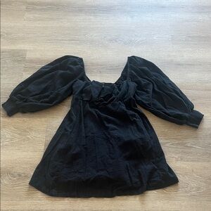 Free People Charcoal Textured Top